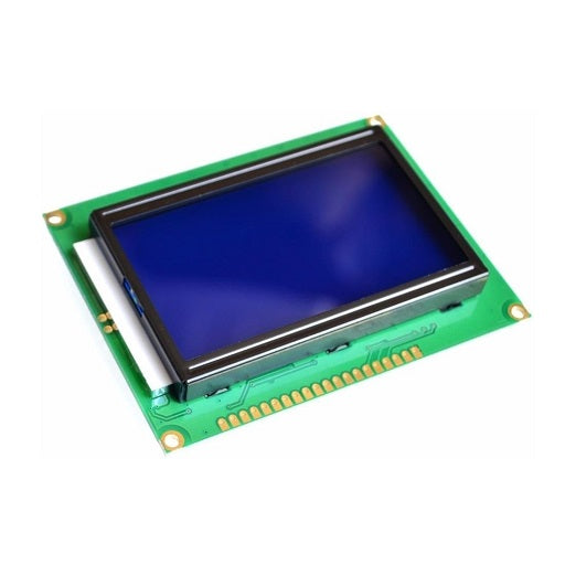 display lcd 128x64 pantalla glcd grafica 64x128 azul con retroiluminacion, ferretronica