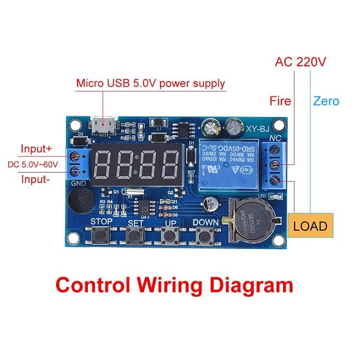 Modulo Relevador Programable Modulo Temporizador Ajustable Programable con Relay