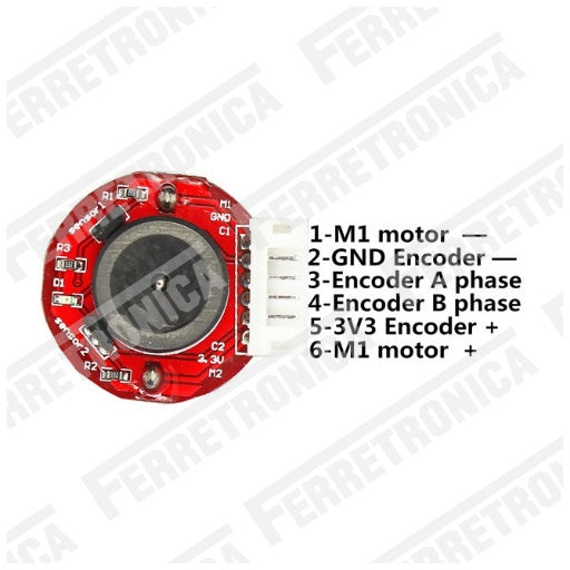 Pines Encoder Distribucion de Pines Motorreductor con Encoder 6V - 210 RPM - 10 Kg.cm ...