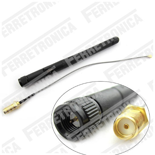 Antena WiFi + Cable Adaptador SMA a IPX ESP 8266 - ESP32, Ferretrónica