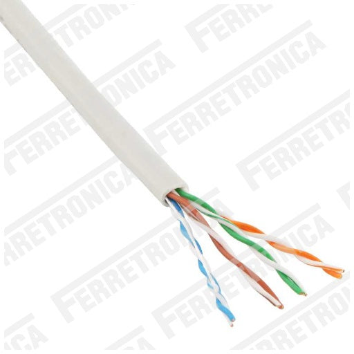 Cable - alambre UTP categotia 5E para implementar en redes de comunicacion y cableado en protoboard, ferretrónica