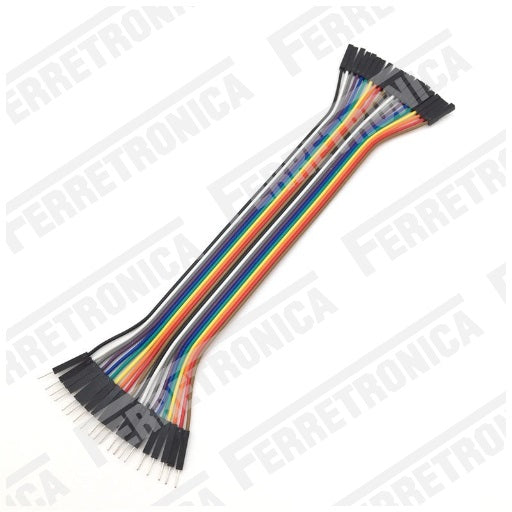 Cables Jumper de conexion Dupont Arduino Macho Hembra x 20 cables de 20 cm, ferretrónica