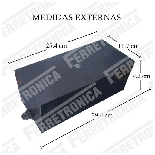 Caja Plástica Para Proyectos 10.7 x 24.7 x 8.5 cm REF 10 Medidas Externas, Ferretrónica