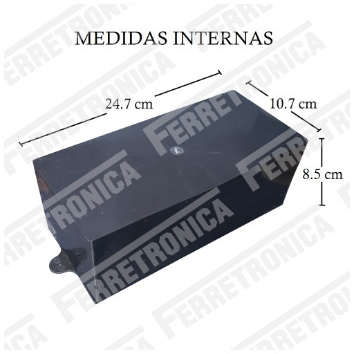 Caja Plástica Para Proyectos 10.7 x 24.7 x 8.5 cm REF 10 Medidas Internas, Ferretrónica