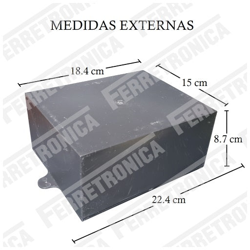 Caja Plástica Para Proyectos 14 x 17.5 x 7.8 cm REF 9 Medidas Externas, Ferretrónica