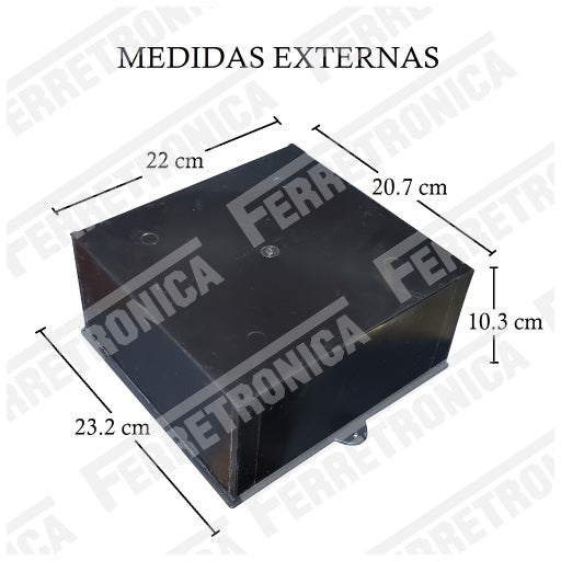 Caja Plástica Para Proyectos 19.3 x 20.7 x 9.6 cm REF 11 Medidas Externas, Ferretrónica