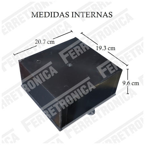 Caja Plástica Para Proyectos 19.3 x 20.7 x 9.6 cm REF 11 Medidas Internas, Ferretrónica