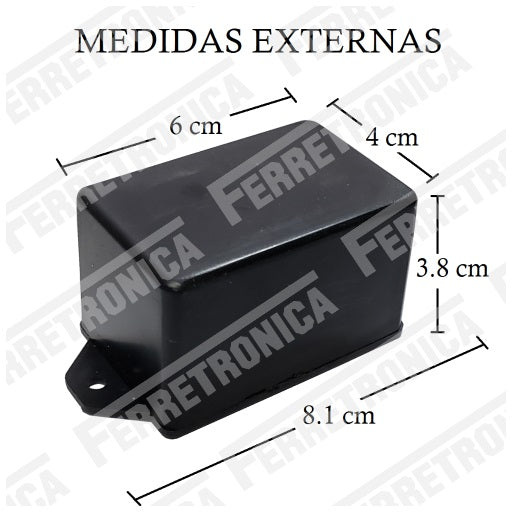 Caja Plástica Para Proyectos 3.2 x 5.4 x 3 cm REF 1 Medidas Externas, Ferretrónica