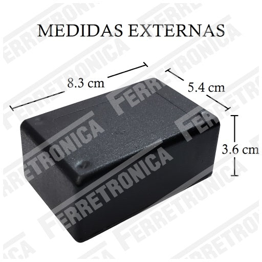 Caja Plástica Para Proyectos 4.9 x 7.8 x 2.9 cm REF 2 Medidas Externas, Ferretrónica