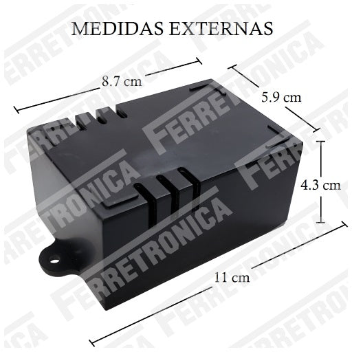 Caja Plástica Para Proyectos 5.7 x 8.4 x 3.6 cm REF 3 Medidas Externas, Ferretrónica