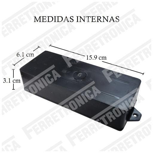 Caja Plástica Para Proyectos 6.1 x 15.9 x 3.1 cm REF 6 Medidas Internas, Ferretrónica