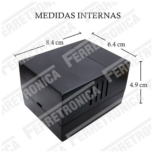 Caja Plástica Para Proyectos 6.4 x 8.4 x 4.9 cm REF 4 Medidas Internas, Ferretrónica