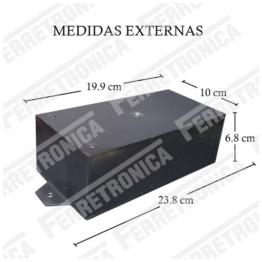 Caja Plástica Para Proyectos 9.2 x 19.2 x 6.1 cm REF 8 Medidas Externas, Ferretrónica