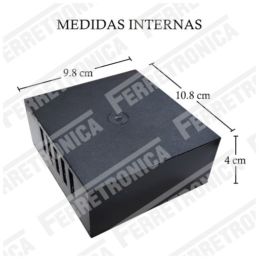 Caja Plástica Para Proyectos 9.8 x 10.8 x 4 cm REF 5 Medidas Internas, Ferretrónica