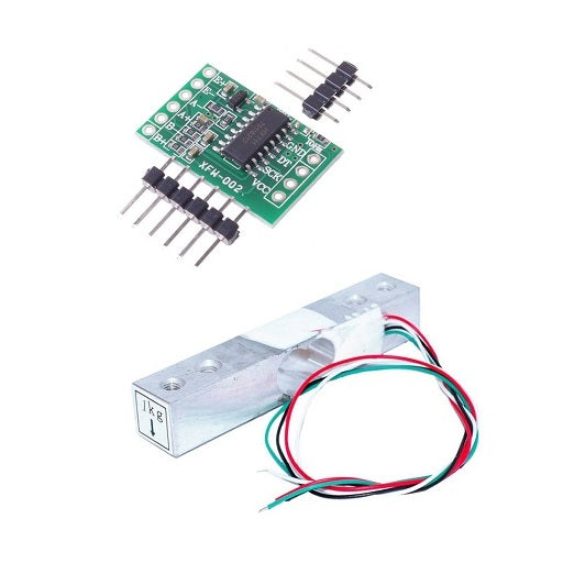 Celda de Carga 1Kg YZC - 133 Sensor de Peso con Modulo Conversor Analogo a Digital de 24 Bits HX711, Ferretronica
