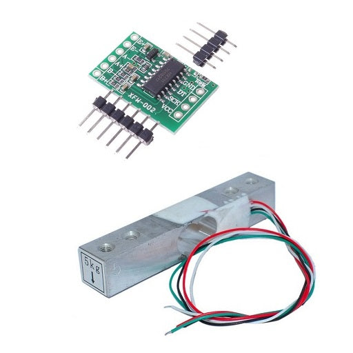Celda de Carga 5Kg YZC - 133 Sensor de Peso con Modulo Conversor Analogo a Digital de 24 Bits HX711, Ferretronica