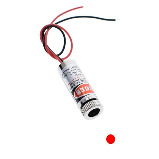Diodo Laser en Punto 5V - 5mW - 650nm Color Rojo, Ferretronica