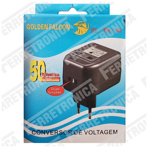 Elevador - Reductor de Voltaje 120V ~ 220V Potencia 50W Doblador - Partidor de Corriente, Ferretronica