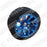Llanta con Rin de Lujo Azul Metalizado 70 mm x 27 mm con buje en bronce, Ferretrónica
