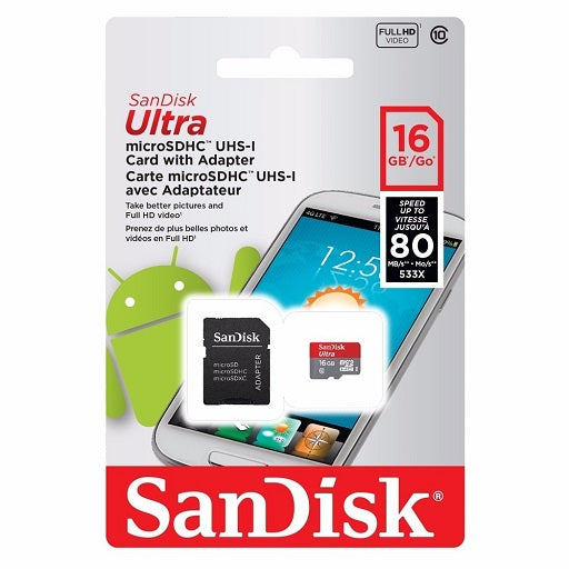 Memoria Micro SD 16 GB Clase 10 SanDisk compatible con Raspberry PI3 B - Raspberry PI 3 B+, Ferretronica