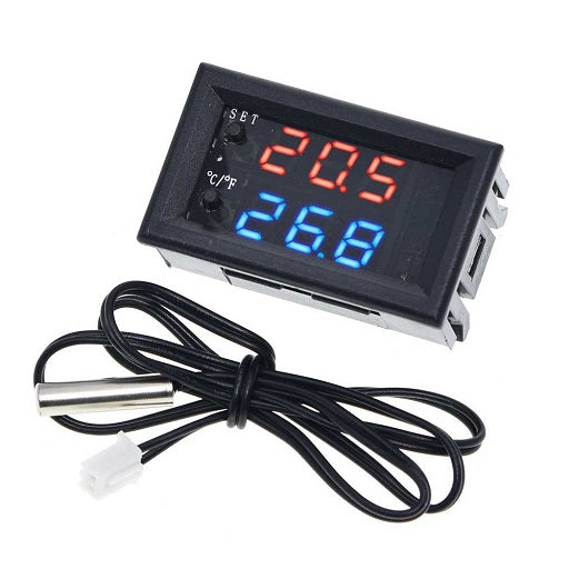 Mini termostato digital W1209WK para control de temperatura con rele y display, ferretronica