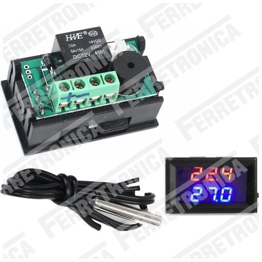 Mini termostato digital W1209WK para control de temperatura con rele y display, ferretrónica