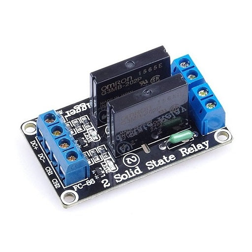 Modulo Relay de estado solido de 2 Canales - Modulo Rele para Arduino 5V, ferretronica