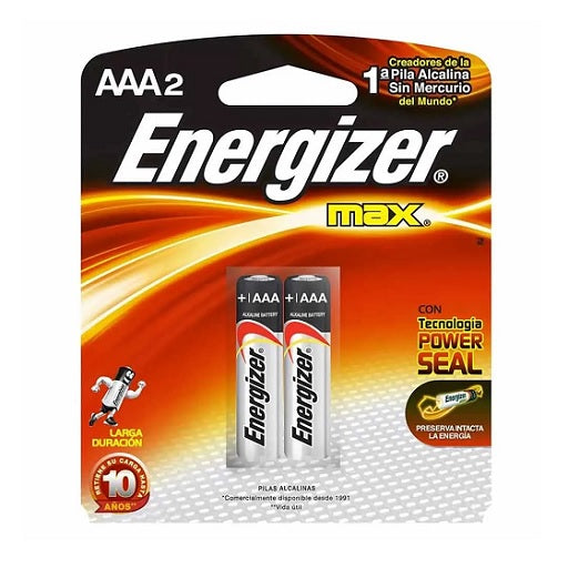 Batería AAA 1.5 V Alcalina Energizer (Par)