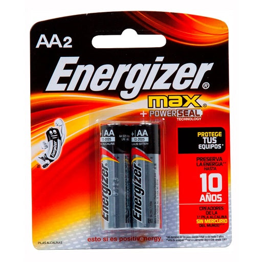 Batería AA 1.5 V Alcalina Energizer (Par)