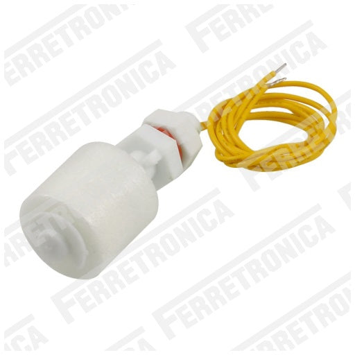 Sensor de nivel de agua tipo flotador ON - OFF con reed sw campo magnetico, ferretrónica