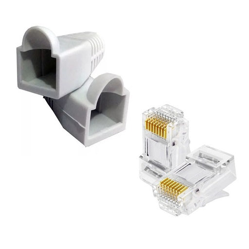 Terminales Rj45 SetdeTerminalesRJ45paraCableUTPPonchadoaMedidaAlambreUTPCatergoria5E ...