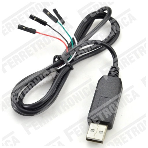 cable conversor usb a serial ttl pl2303, ferretrónica