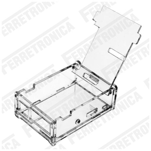 caja acrilica para raspberry pi transparente, ferretrónica