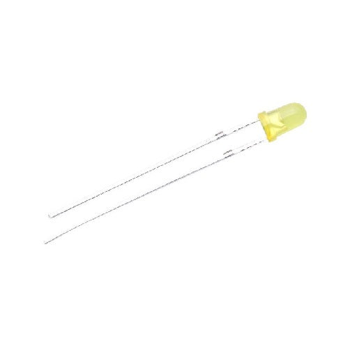 diodo led 3mm amarillo difuso, ferretronica