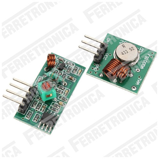 kit modulos de comunicacion inalambrica RF 433 Mhz Transmisor y receptor, ferretrónica
