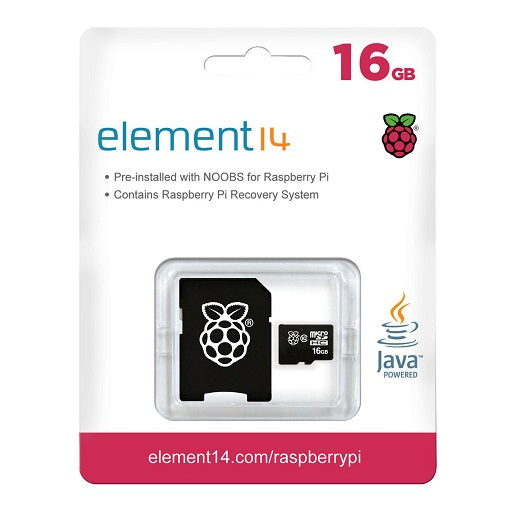 memoria micro sd original raspberry pi element14 16gb clase 10 oficial, ferretronica