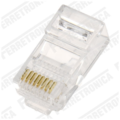 plug rj45 de ponchar para cable de red utp, ferretrónica