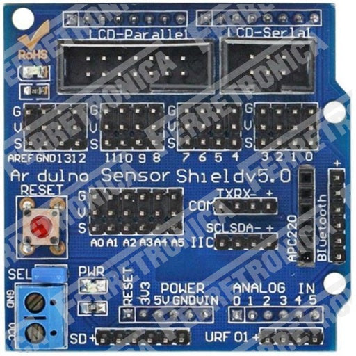shield sensor arduino uno v5, ferretrónica