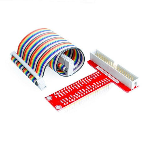 tarjeta de extension para conectar a protoboard con cable gpio de 40 pines para raspberry pi, ferretronica